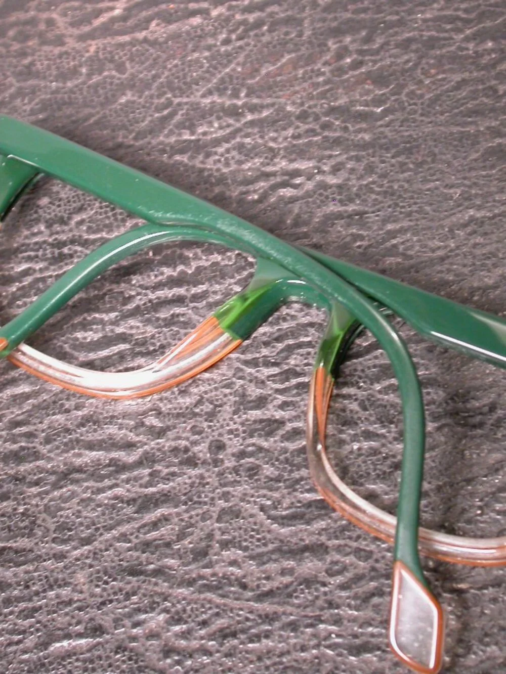 Face A Face Picca Dark Green Clear Stylish Eyeglasses Hand Made in France